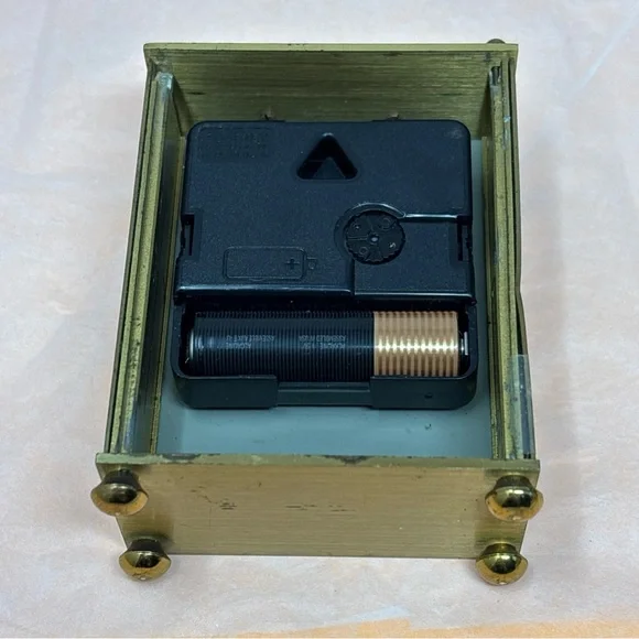 Quartz Alarm Carriage Clock in Brass Finish non working prop from west Germany - Picture 11 of 16